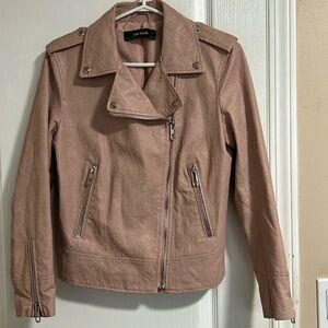 Zara Basic Faux Leather Biker Jacket (S)